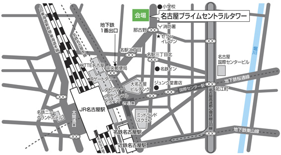 地図：名古屋プライムセントラルタワー