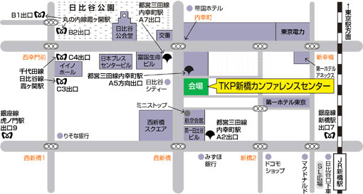 地図：TKP新橋カンファレンスセンター